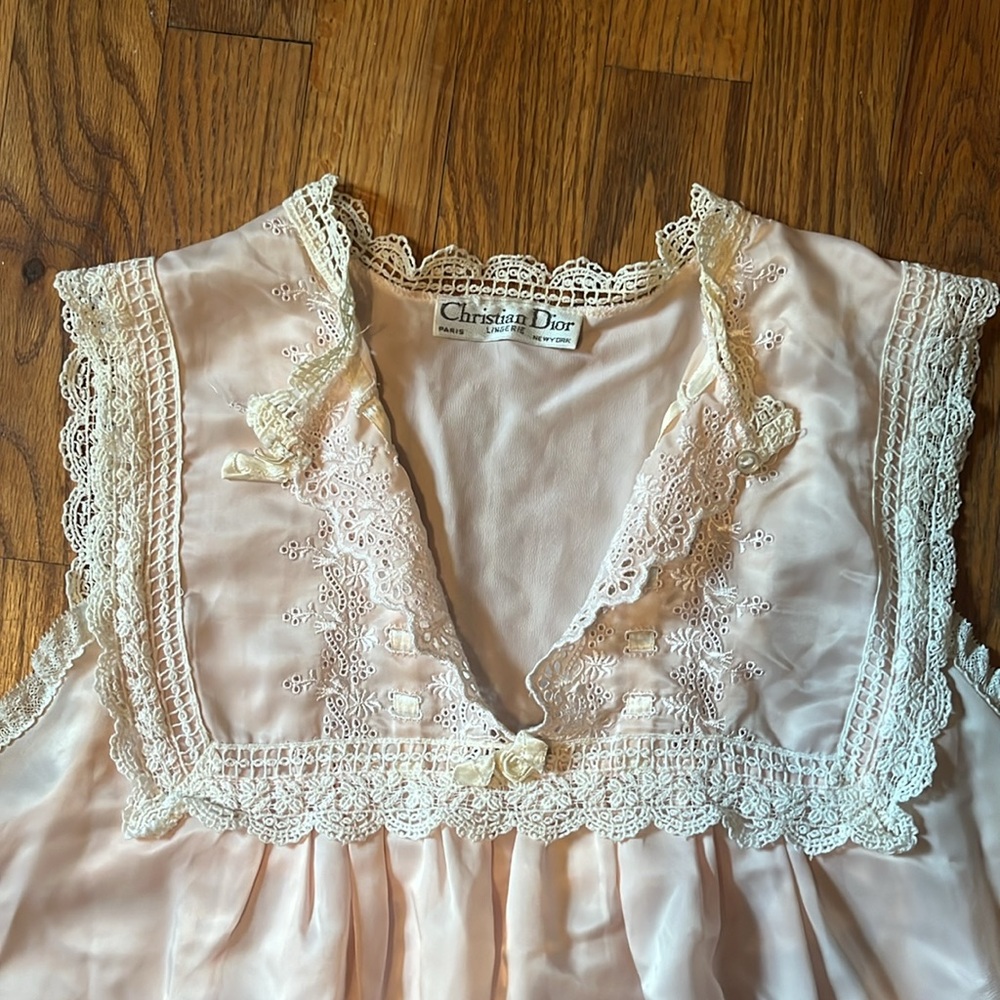 Vintage Christian Dior lingerie nightgown slip dress pajamas